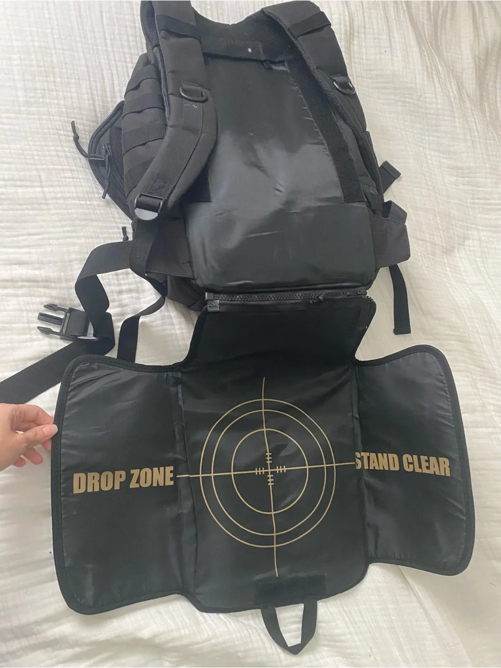 Black Tactical Baby Gear Backpack
